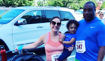 Stephanie at a race event